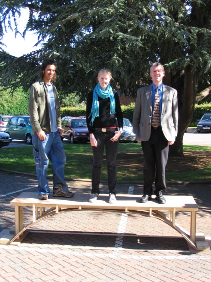 Richard (ex team leader), Amy (hapless passer-by) and Phill (our physics teacher)